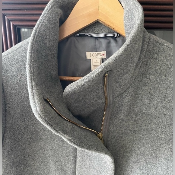 J. Crew Factory Gray Wool Blend Cocoon Coat - Picture 6 of 12